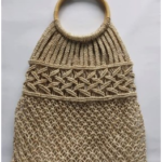 Product ID: 2014 - Round Shape Cane Handle Macrame Bag